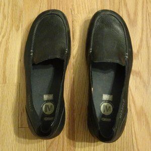 Merrell Black Leather Parma Ortholite Loafers 8.5M